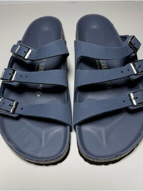 Birkenstock Women Three-Strap Sandal in Slate Blue